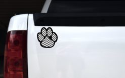 Chevron Paw Print Sticker