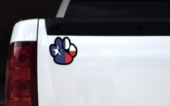 Texas Flag Paw Print Sticker