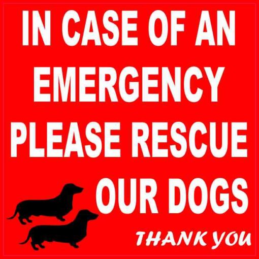 Dachshund Please Rescue Our Dogs Sticker