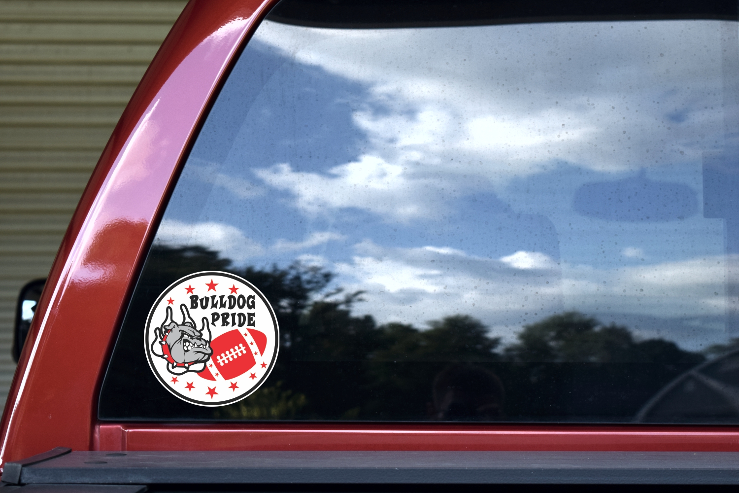 Red Bulldog Pride Sticker
