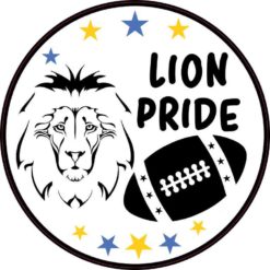 Blue and Gold Lion Pride Sticker