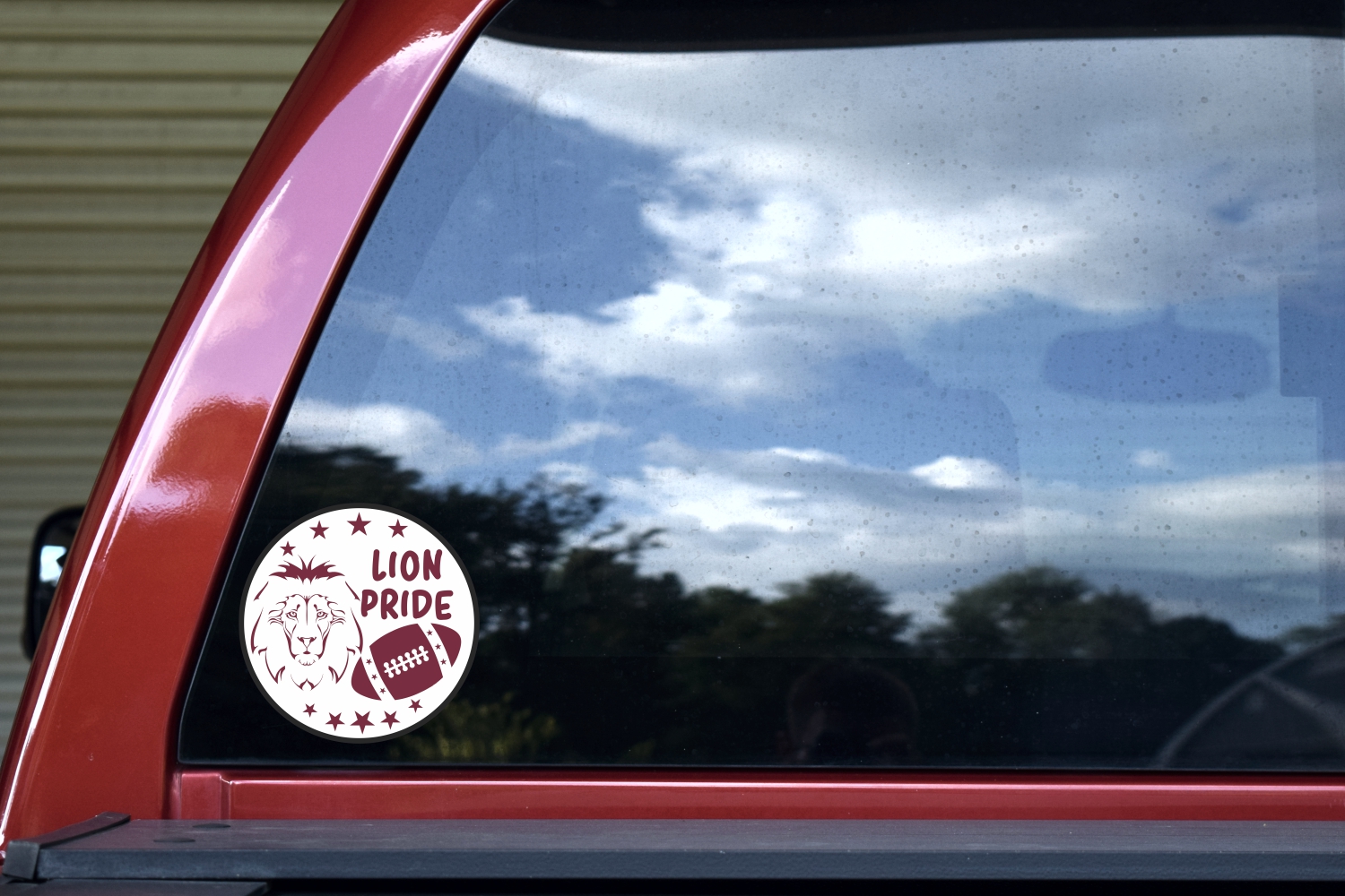 Maroon Lion Pride Sticker
