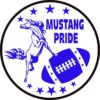 Blue Football Mustang Pride Sticker