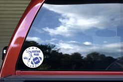 Blue Football Mustang Pride Sticker