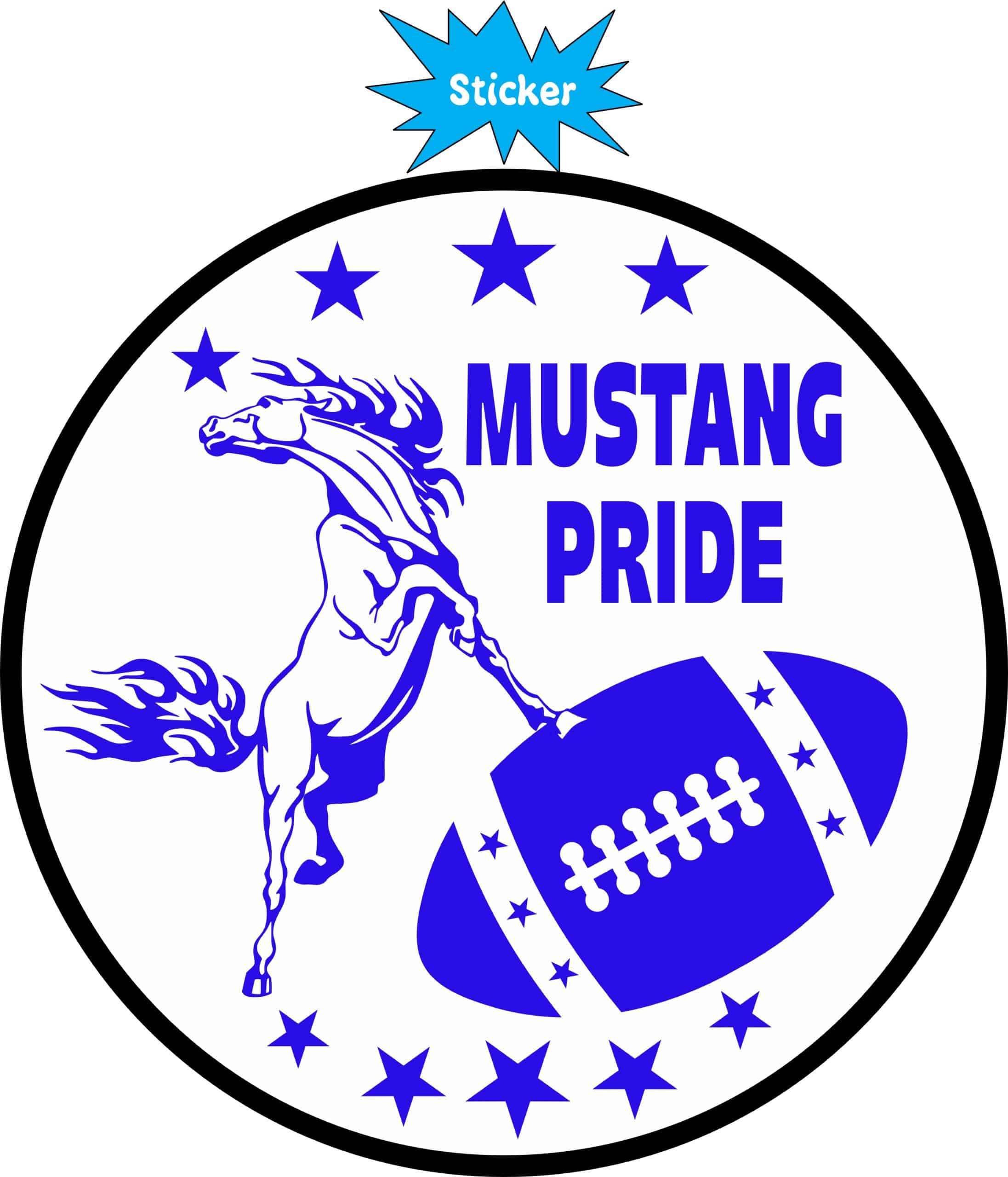 mustang pride sticker