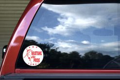 Red Mustang Pride Sticker