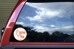 Orange Mustang Pride Sticker
