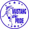 Blue Mustang Pride Sticker