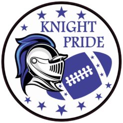 Blue Football Knight Pride Sticker