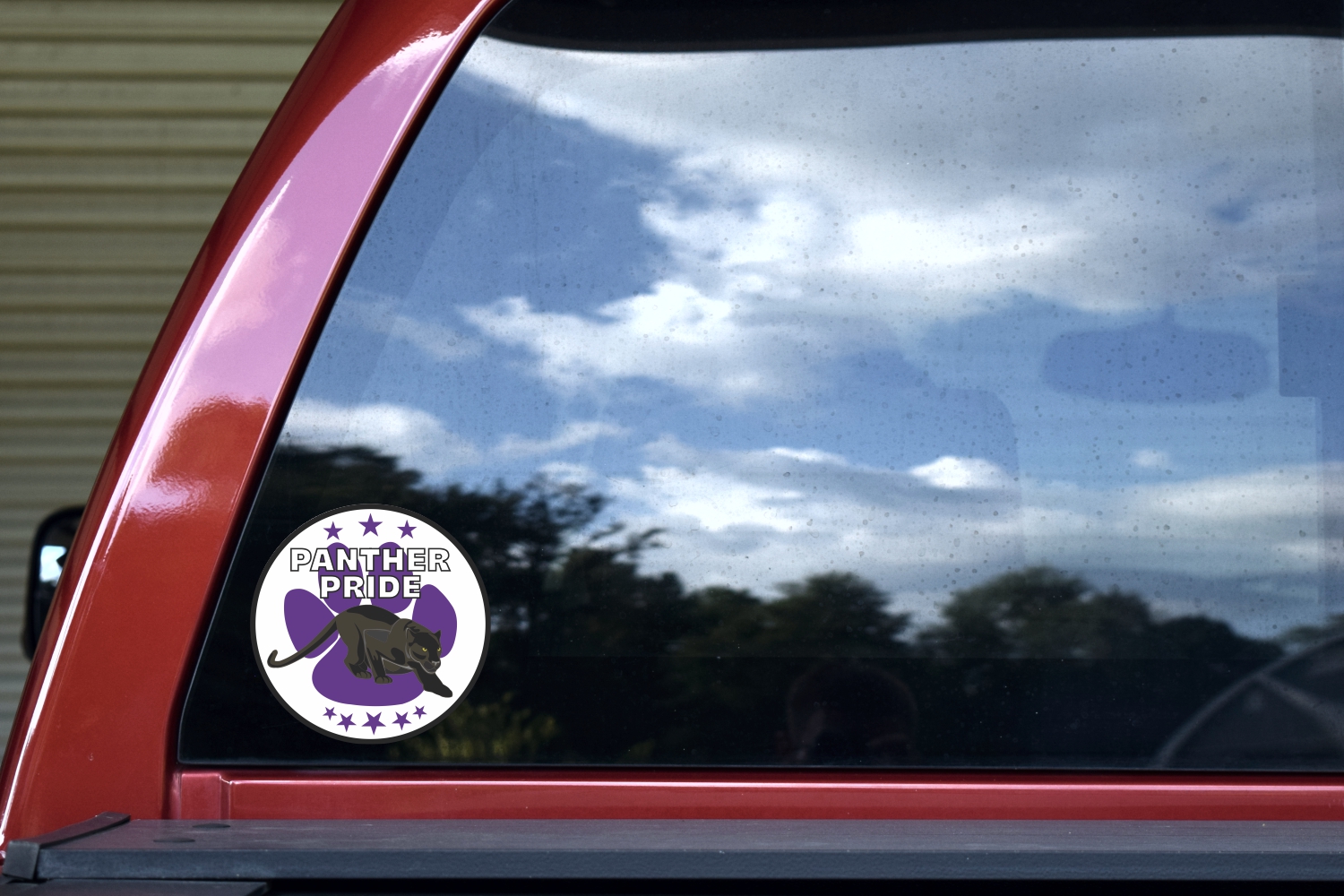 Purple Paw Print Panther Pride Sticker