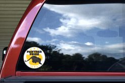 Yellow Paw Print Panther Pride Sticker
