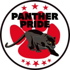 Red Paw Print Panther Pride Sticker