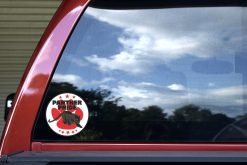 Red Paw Print Panther Pride Sticker