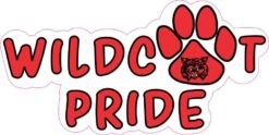Red Wildcat Pride Sticker