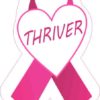 Thriver Breast Cancer Ribbon Sticker