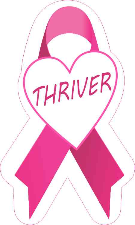 Thriver Breast Cancer Ribbon Sticker