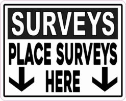 Place Surveys Here Magnet