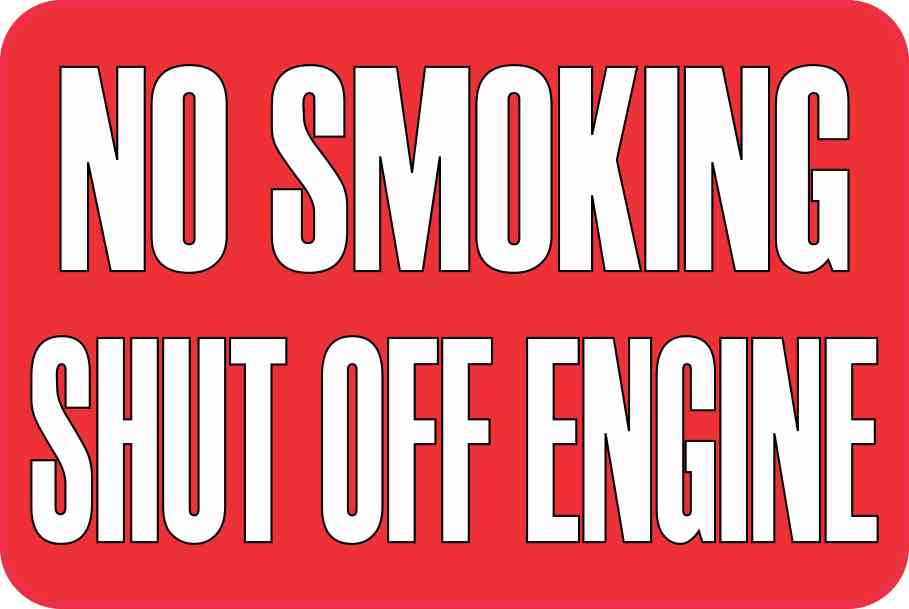 No Smoking Shut Off Engine Magnet