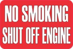 No Smoking Shut Off Engine Sticker