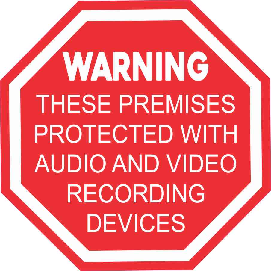 6in x 6in Audio and Video Recording Sticker Car Truck Vehicle Bumper Decal