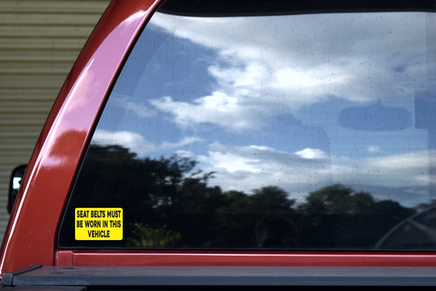 Seatbelts Must Be Worn Stickers