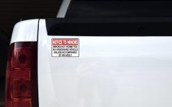 Red Minors Not Permitted in a Rideshare Vehicle Magnet