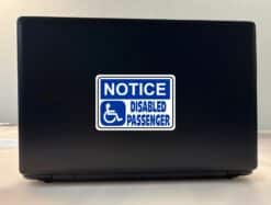 5in x 3.5in Notice Disabled Passenger Sticker
