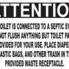 Do Not Flush Anything But Toilet Paper Sticker