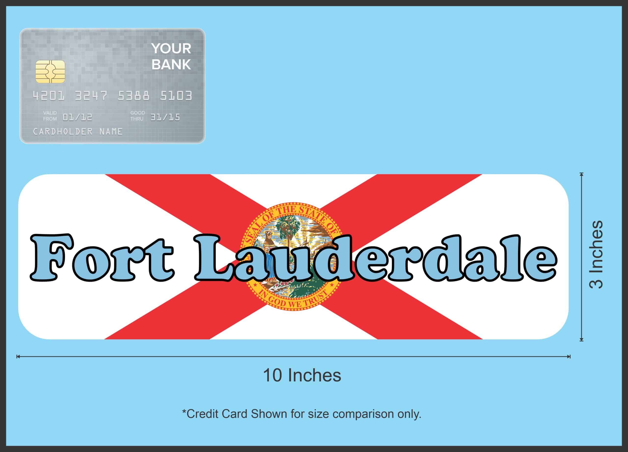10in x 3in Fort Lauderdale Magnet - Image 4