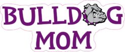 Purple Bulldog Mom Sticker