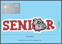 10in x 3in Red Bulldog Senior Sticker