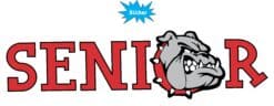 10in x 3in Red Bulldog Senior Sticker