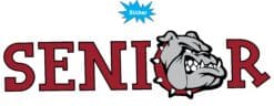 10in x 3in Maroon Bulldog Senior Sticker
