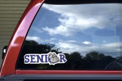 Alternative view of 10in x 3in Blue Bulldog Senior Sticker