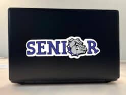 10in x 3in Blue Bulldog Senior Sticker