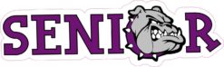 Purple Bulldog Senior Sticker