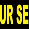 Yellow and Black Fasten Your Seatbelt Magnet