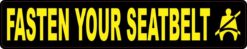 Yellow and Black Fasten Your Seatbelt Magnet