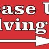 10in x 3in Red Right Arrow Please Use Revolving Door Magnet