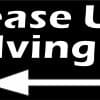 10in x 3in Left Arrow Please Use Revolving Door Magnet