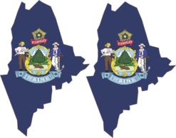 Maine State Flag Sticker