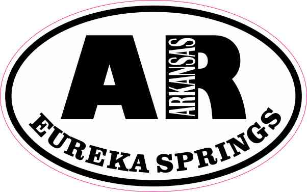 Oval AR Eureka Springs Arkansas Sticker