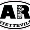 Oval AR Fayetteville Arkansas Sticker