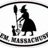 Witch Oval Salem Massachusetts Sticker