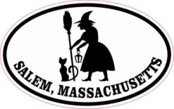 Witch Oval Salem Massachusetts Sticker
