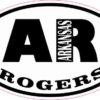 Oval AR Rogers Arkansas Sticker