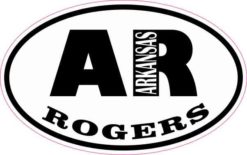 Oval AR Rogers Arkansas Sticker
