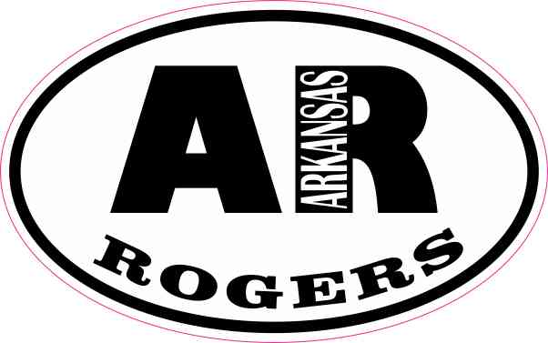 Oval AR Rogers Arkansas Sticker
