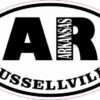 Oval AR Russellville Arkansas Sticker