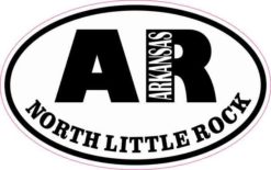 Oval AR North Little Rock Arkansas Sticker